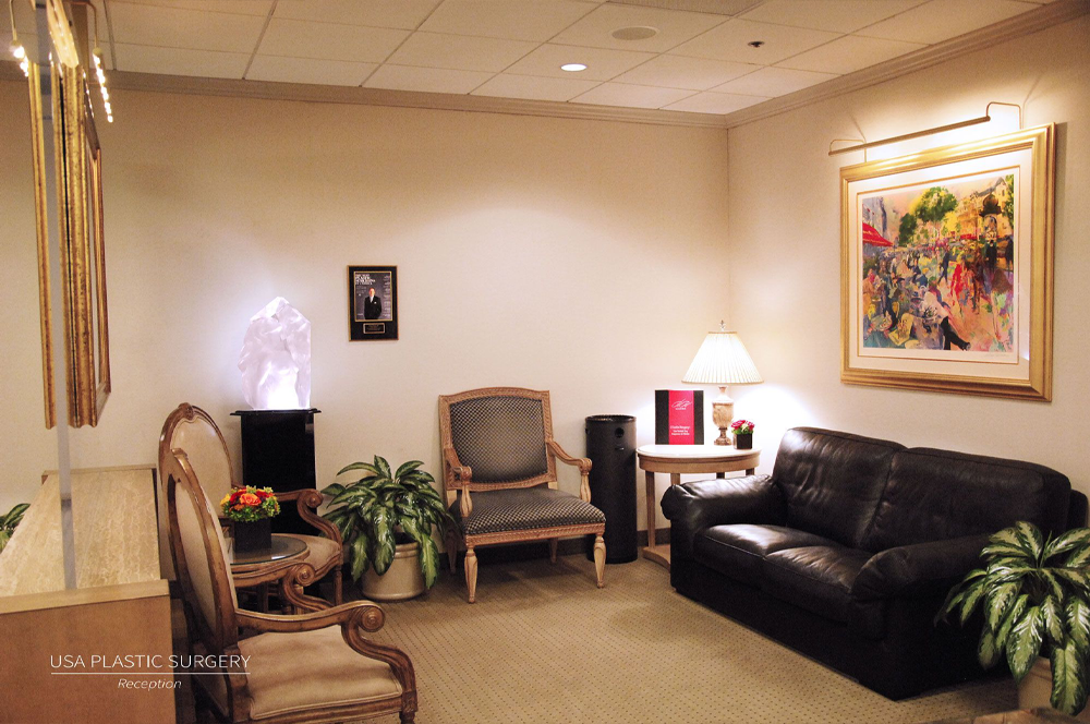 Reception-USA Plastic Surgery Dallas Fort Worth Texas TX Office of one of world’s best plastic surgeons, Dr Steven J White MD